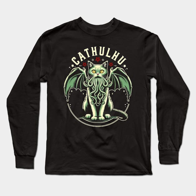 Whimsical Cathulhu Top Channel the Eldritch Long Sleeve T-Shirt by BoazBerendse insect